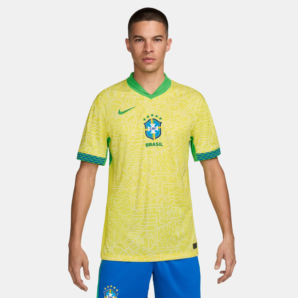 Brazil 2024 Stadium Home Men's Nike Dri-FIT Soccer Replica Jersey