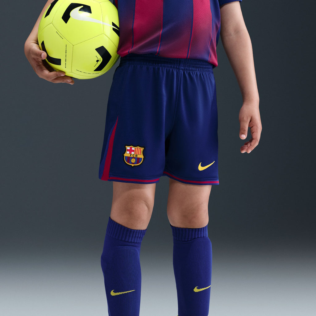 FC Barcelona 2025/26 Stadium Home Little Kids' Nike Replica 3-Piece Kit