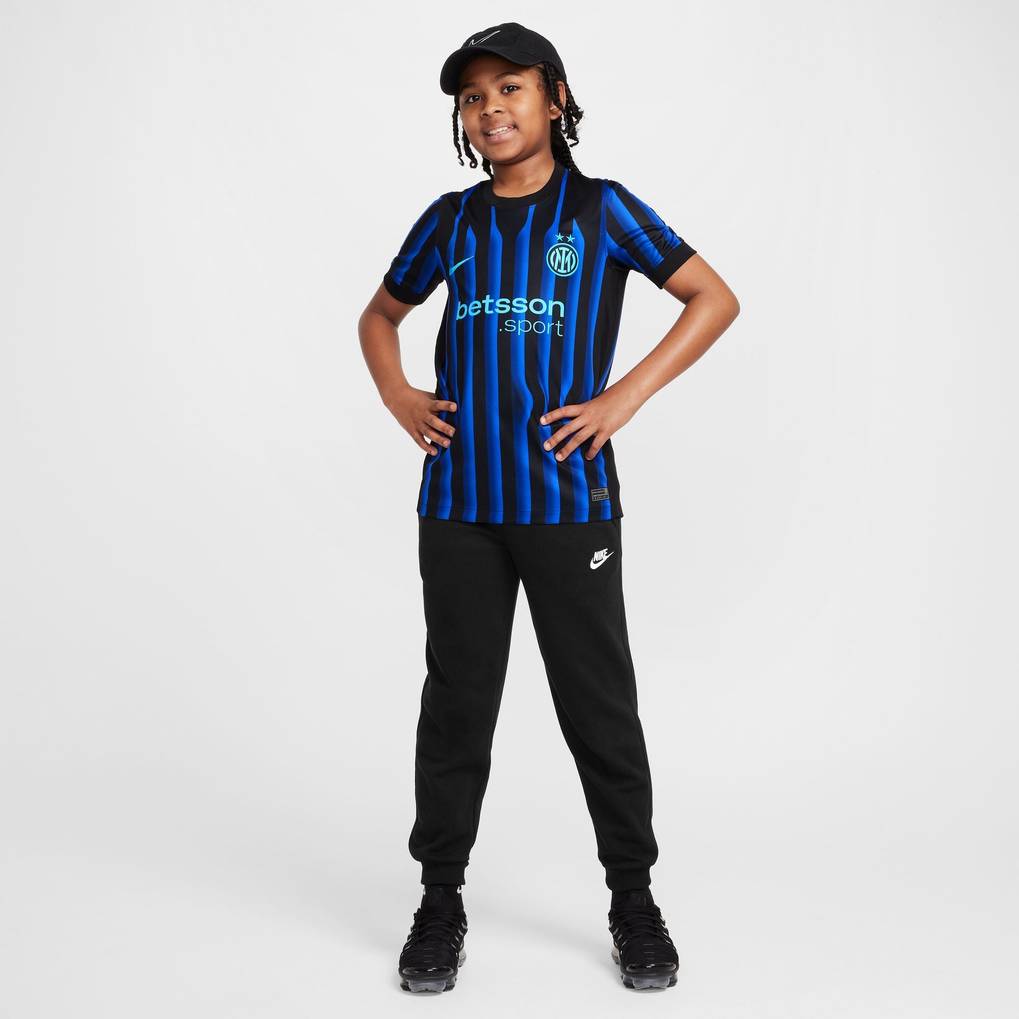 Inter Milan 2025/26 Stadium Home Big Kids' Nike Dri-FIT Replica Jersey