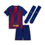 FC Barcelona 2025/26 Stadium Home Little Kids' Nike Replica 3-Piece Kit