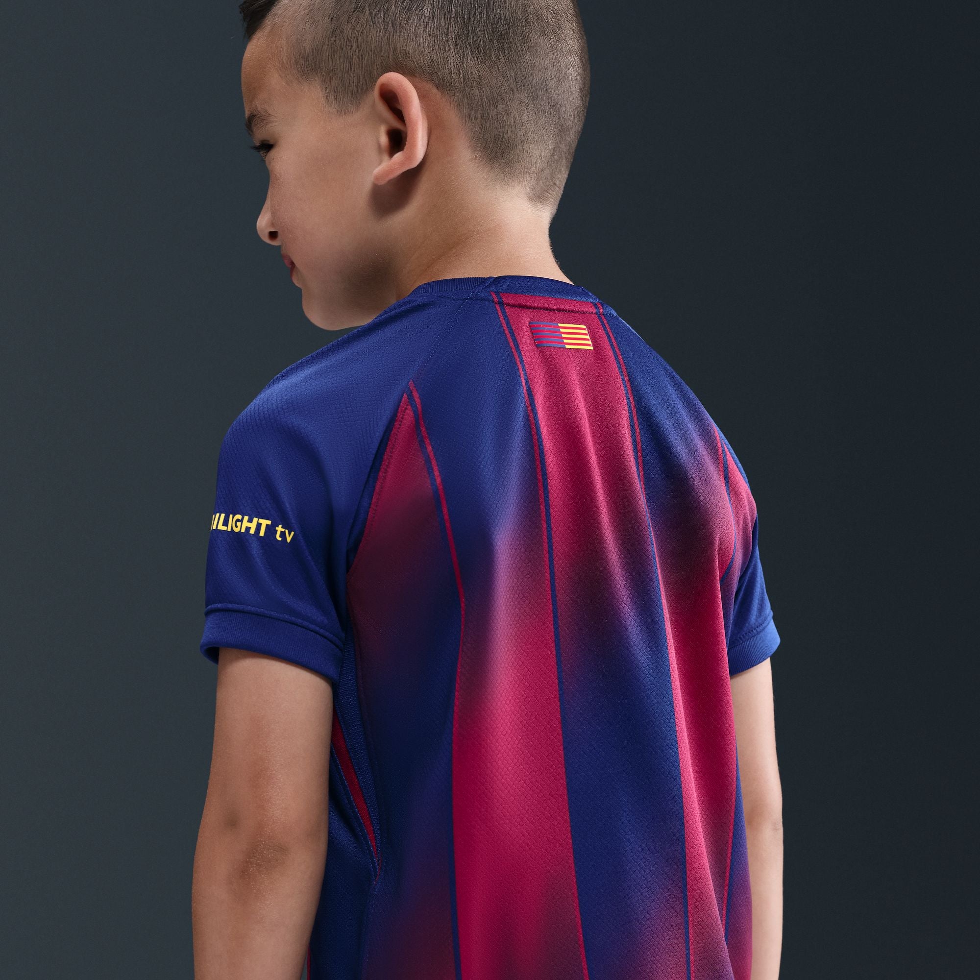 FC Barcelona 2025/26 Stadium Home Little Kids' Nike Replica 3-Piece Kit