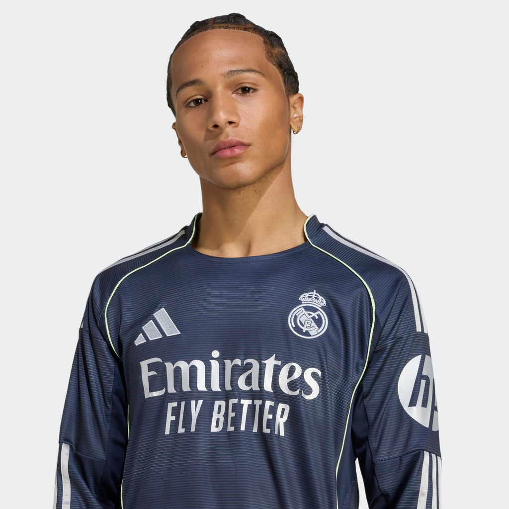 adidas Real Madrid 25/26 Long Sleeve Away Jersey