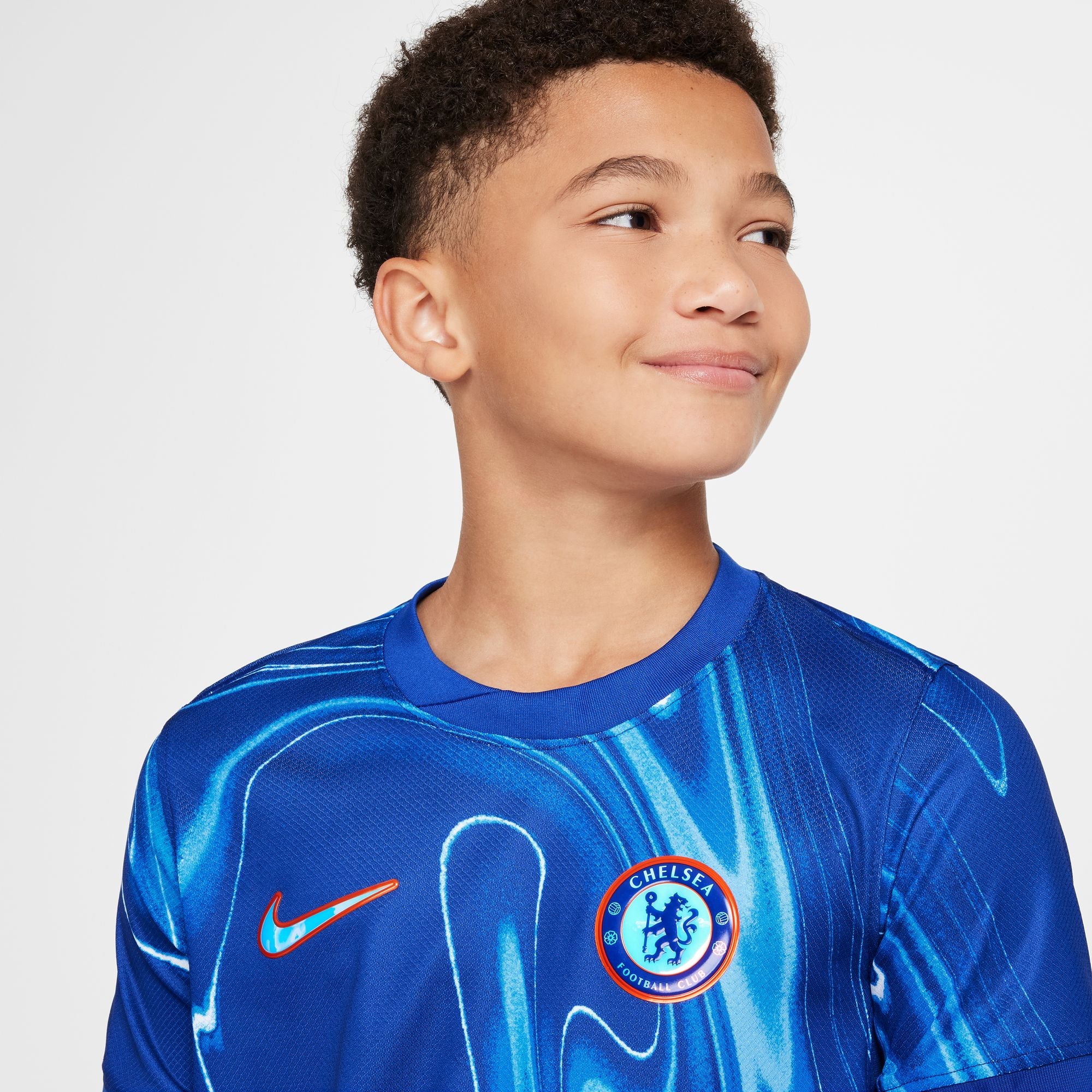 Chelsea FC 2024/25 Stadium Home Kids Big Kids' Nike Dri-FIT Soccer Replica Jersey