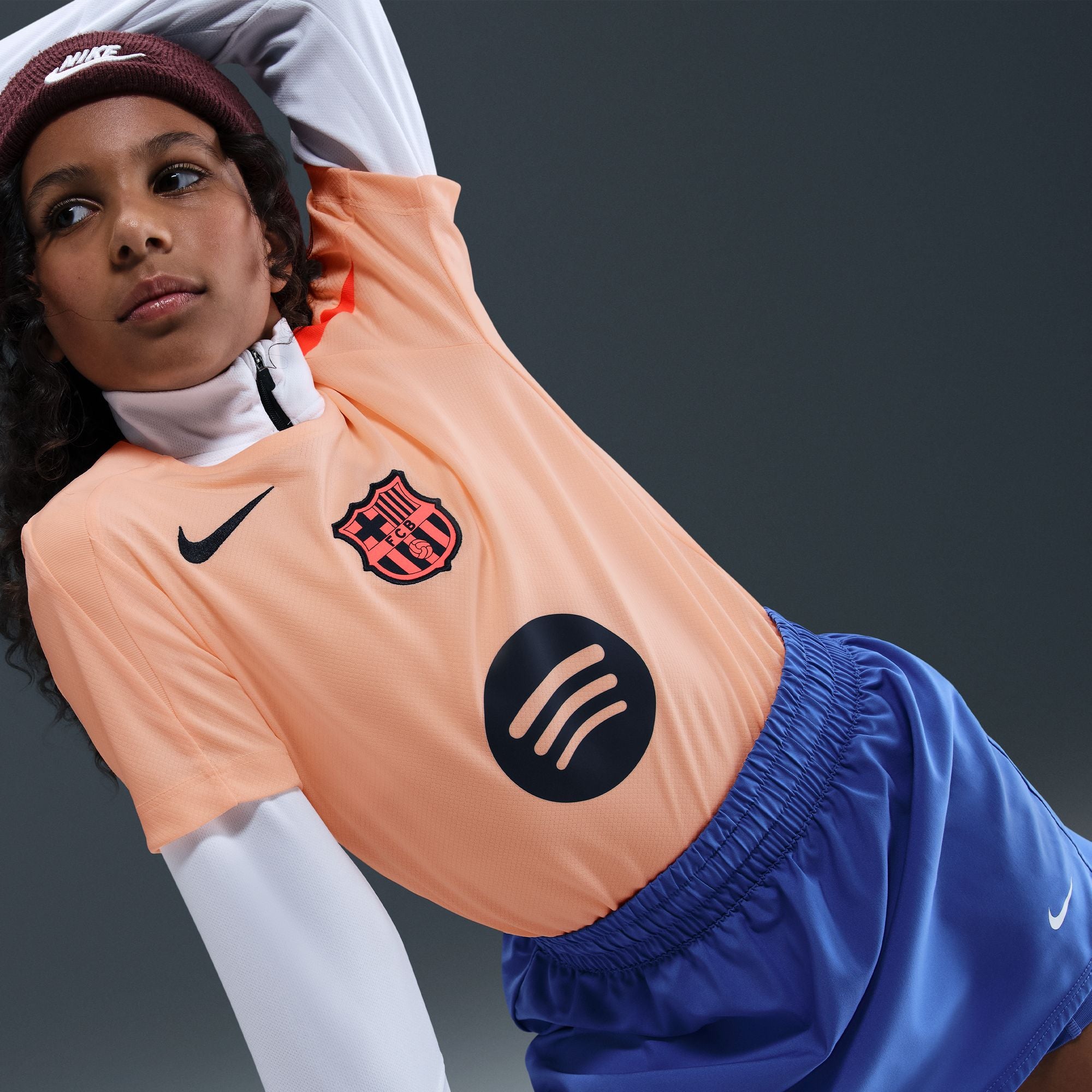 FC Barcelona Strike Third Big Kids' Nike Dri-FIT Total 90 Knit Top