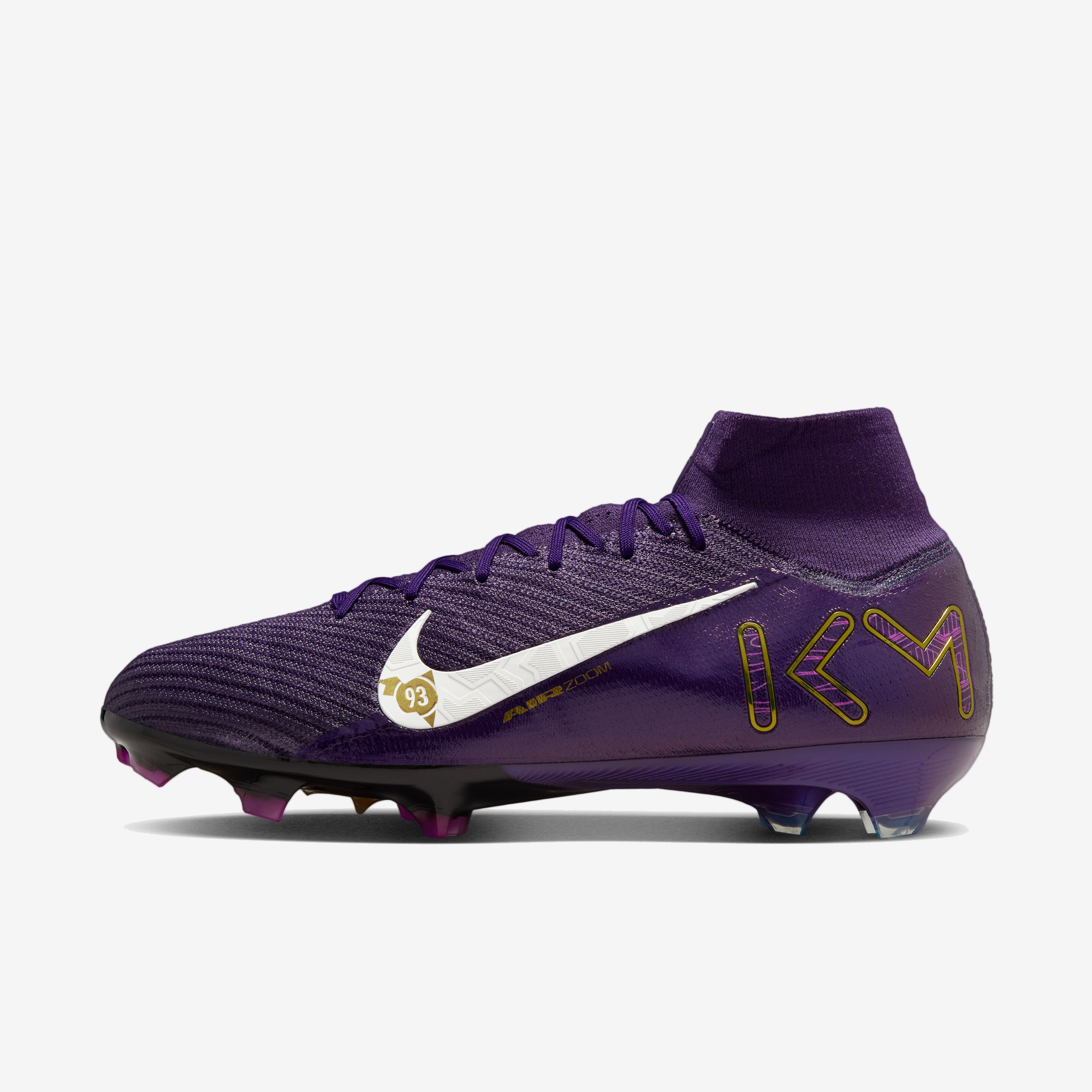 Kylian Mbappé Nike Mercurial Superfly 10 Elite Firm-Ground High-Top Soccer Cleats