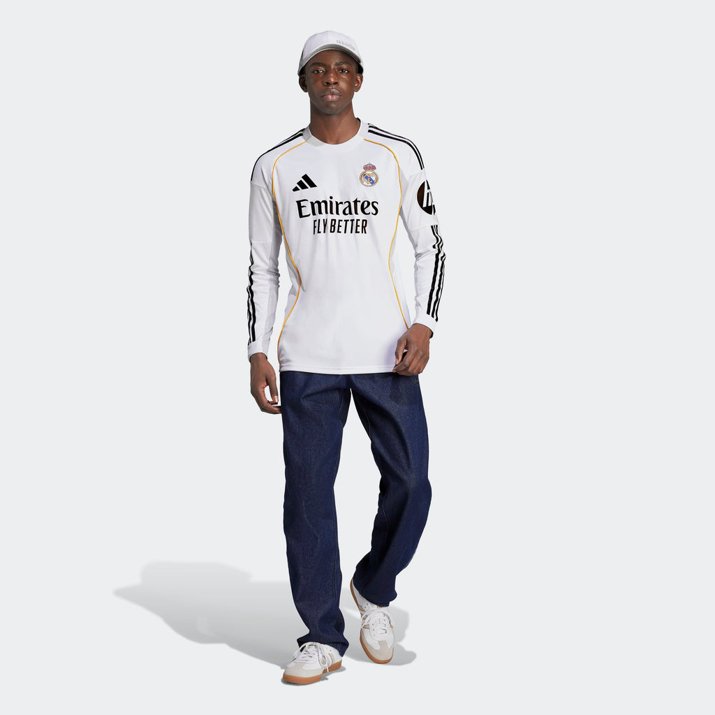 adidas Real Madrid 25/26 Long Sleeve Home Jersey
