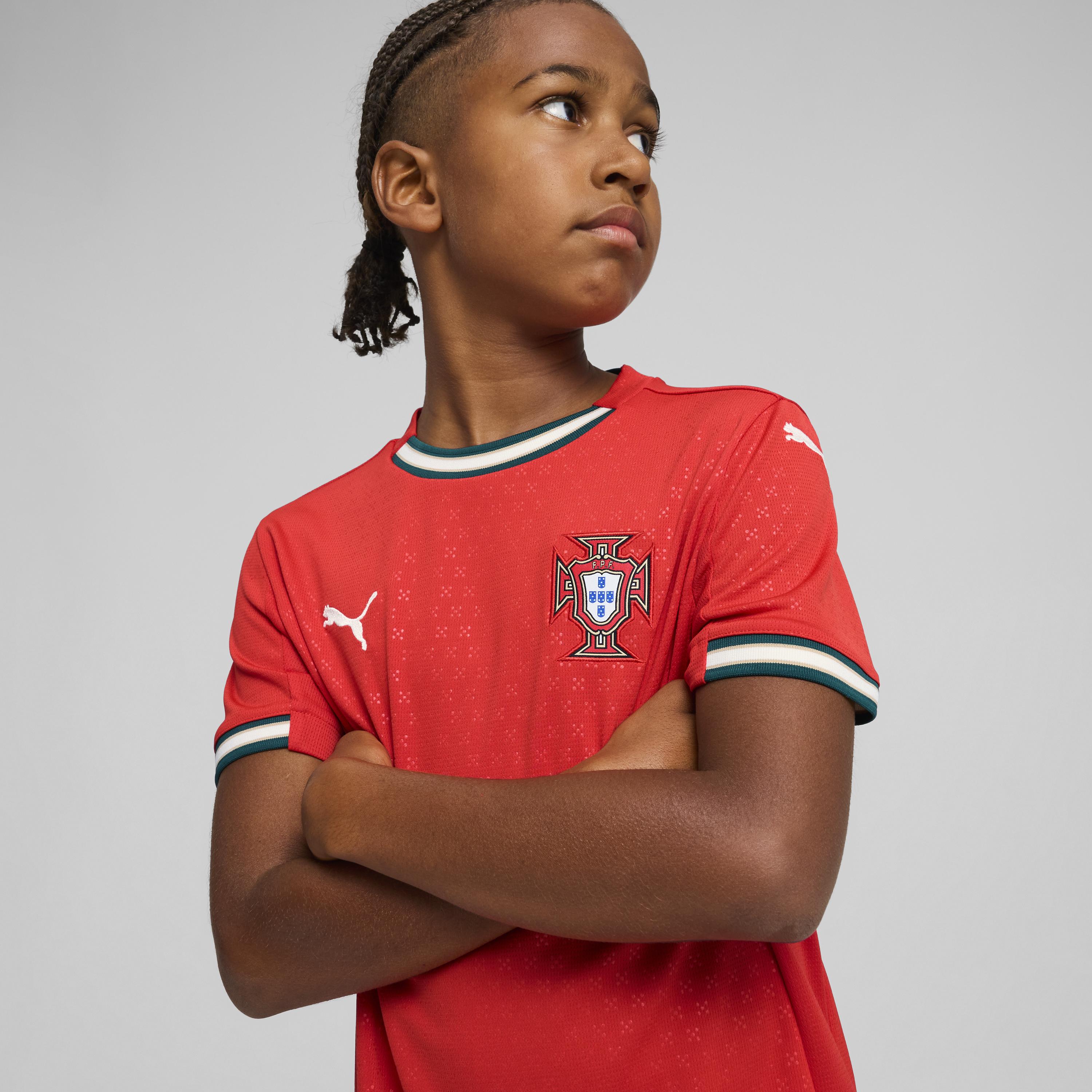 PUMA Portugal '25 Home Replica Big Kids' Jersey