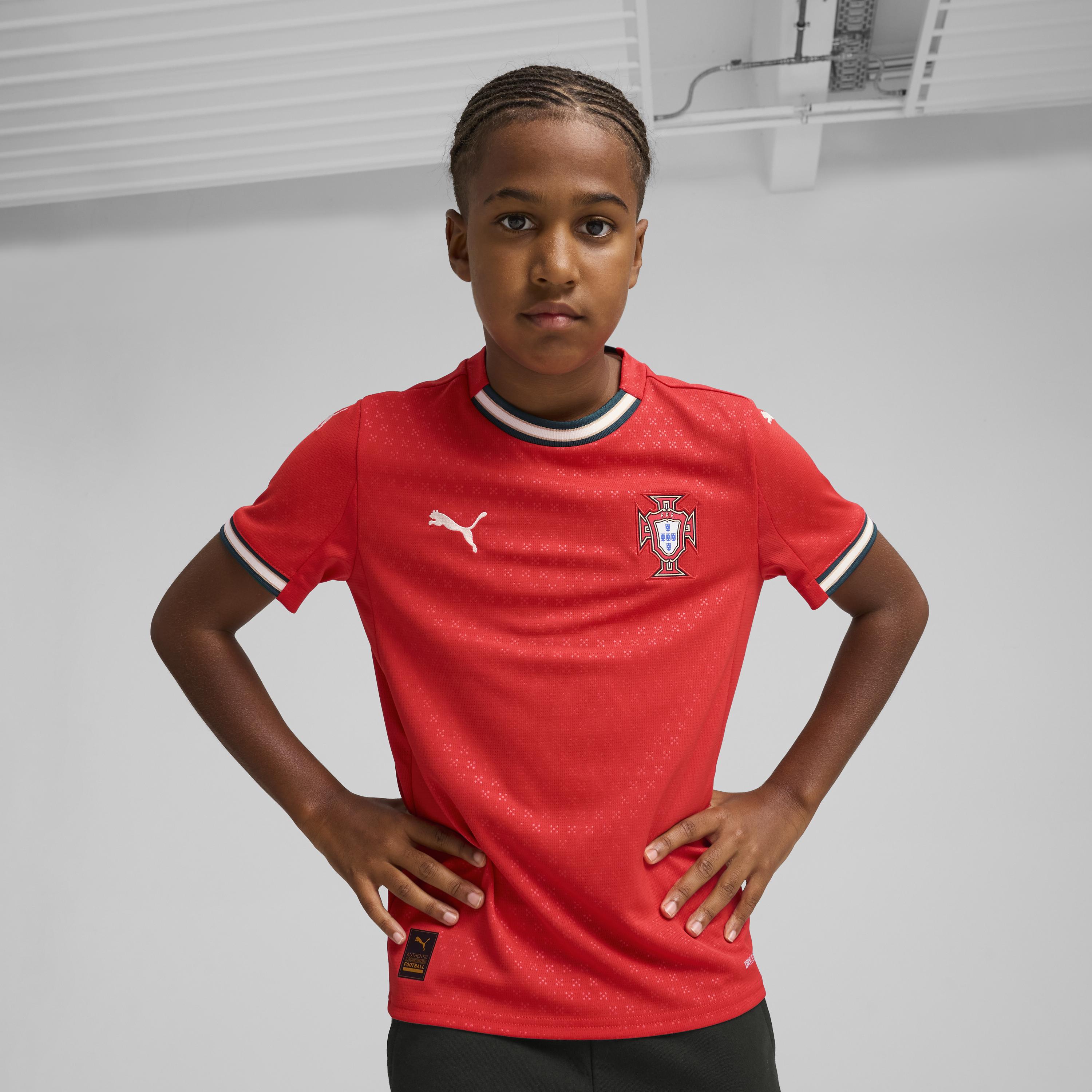 PUMA Portugal '25 Home Replica Big Kids' Jersey