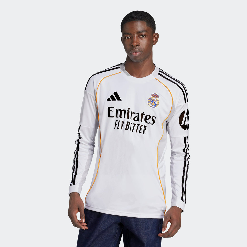 adidas Real Madrid 25/26 Long Sleeve Home Jersey